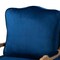Baxton Studio Jules Traditional Navy Blue Fabric and French Oak Brown Finished Wood Accent Chair 233-13260-ZORO - alternate 8